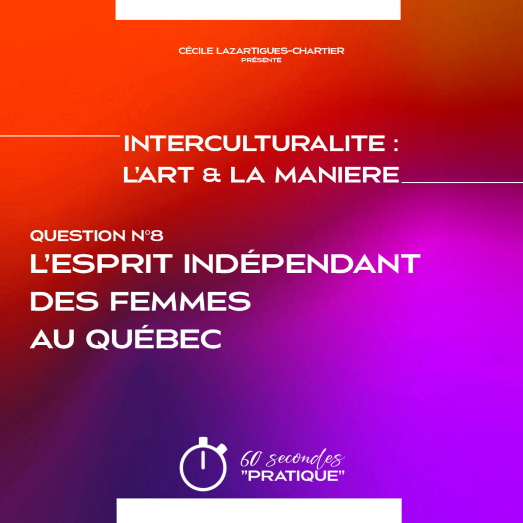 Q8 - L'esprit indépendant des femmes au Québec